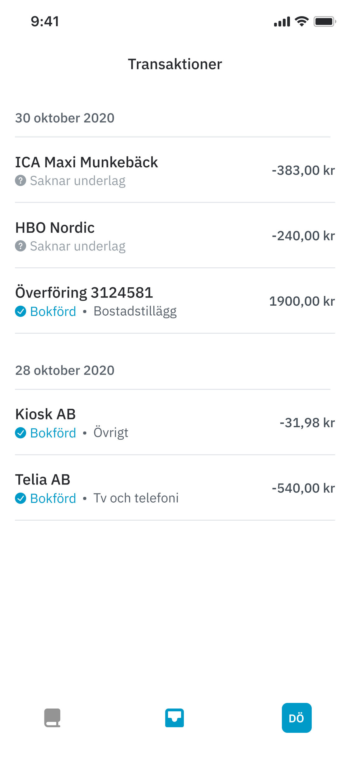 Screenshot of Aider account overview screen